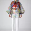 Camicia in organza futurista